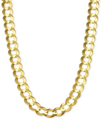Italian Gold - Open Curb Link Chain Necklace in 14k Gold