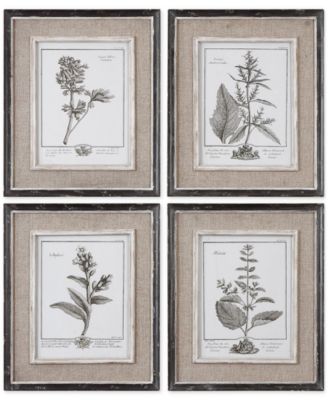 Uttermost - Casual Gray Study Wall Art I, II, III, IV, Set of 4