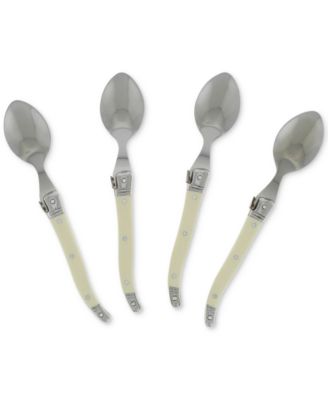 French Home - Laguiole Faux Ivory Coffee Spoons, Set of 4