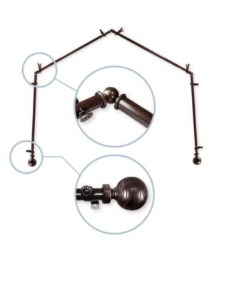Rod Desyne - Arman 13/16" 4-Sided Bay Window Curtain Rod 112"-192"