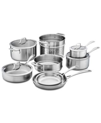 J.A. Henckels - Spirit Stainless Steel 12-Pc. Cookware Set