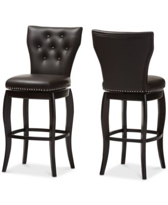 Furniture - Sycily Swivel Bar Stool (Set of 2), Quick Ship