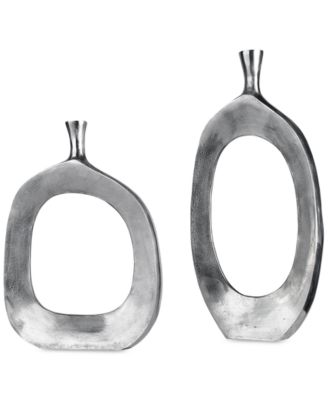 Uttermost - Cierra Aluminum Vases, Set of 2
