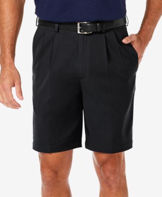 Haggar - Men's Cool 18 PRO&reg; Classic-Fit Stretch Pleated 9.5" Shorts
