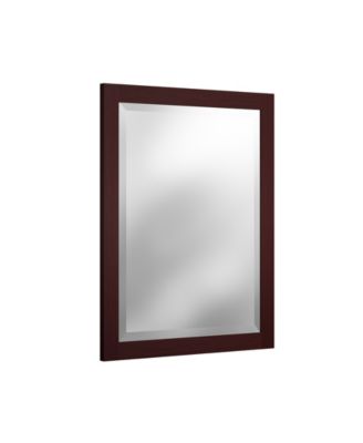 Alaterre Furniture - 24" Beveled Bath Vanity Mirror, Espresso