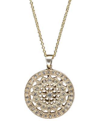 EFFY Collection - Diamond Disc Pendant Necklace (1/4 ct. t.w.) in 14k White, Yellow or Rose Gold