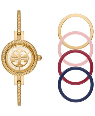 Tory Burch - Women's Reva Gold-Tone Stainless Steel Bangle Bracelet Watch 27mm