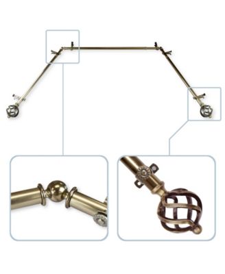 Rod Desyne - Twist  0.8125" Bay Window curtain rod  20" - 36"- 38" - 72"