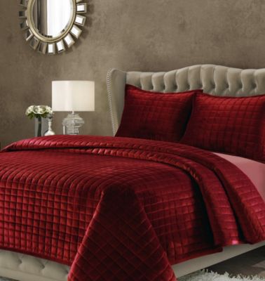 Tribeca Living - Florence Velvet Solid Oversized Quilt Sets
