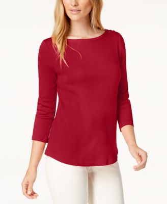 Charter Club - Boat-Neck Shoulder-Button Top