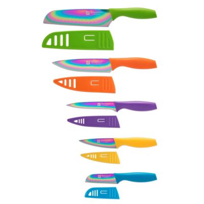 Hampton Forge - Tomodachi™ Titanium 10-Pc. Knife Set with 5 Matching Blade Guards