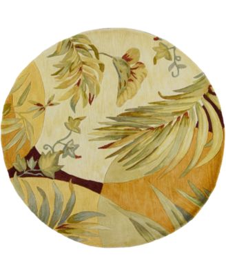 Kas - Sparta Breezes 3113 Coral/Ivory 7'6" Round Area Rug