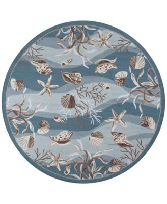Kas - Sonesta Shells 2003 Seafoam 7'6" Round Area Rug