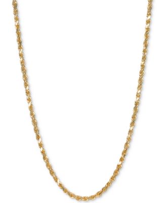 Italian Gold - Rope 26" Chain Necklace in 14k Gold
