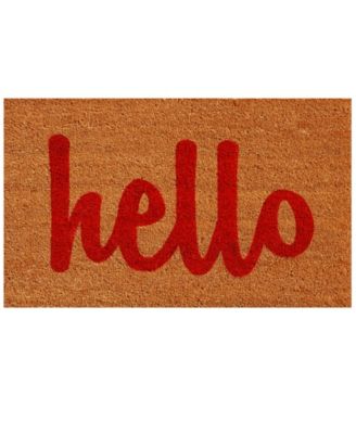 Home & More - Hello Script 17" x 29" Coir/Vinyl Doormat