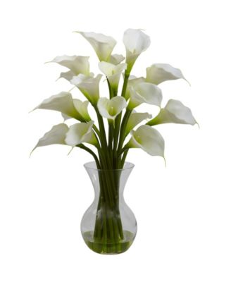 Nearly Natural - Gala Calla Lily w/Vase Arrangement