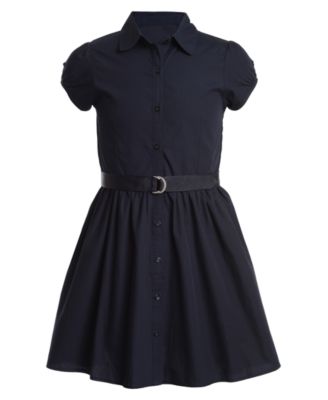 Nautica - Big Girls Cotton Poplin Shirtdress