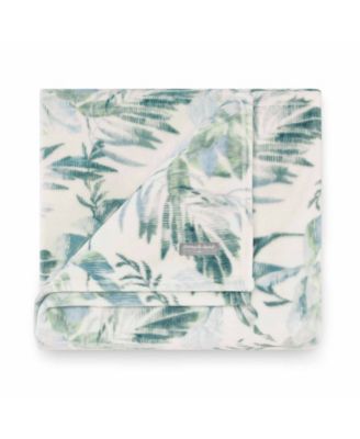 Tommy Bahama Home - Wallpaper Leaves Castaway Ultra Soft Plush Throw