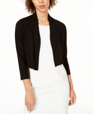 Calvin Klein - Long-Sleeve Open Cropped Cardigan