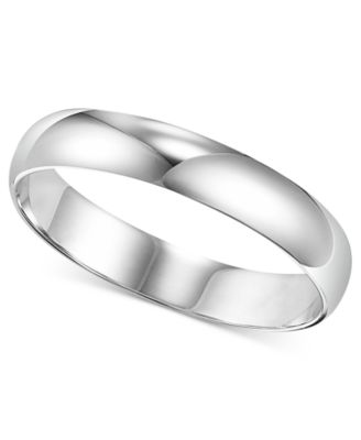 Macy's Brand - Men's Platinum Ring, 4mm Wedding Band