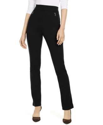 I.N.C. International Concepts - Petite High-Rise Zip-Pocket Pants