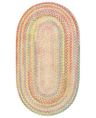 Capel - Area Rug, Cutting Garden Oval Braid 0450-150 Buttercup 4' x 6'