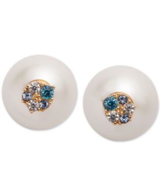 Olivia Burton - Imitation Pearl & Swarovski Crystal Stud Earrings
