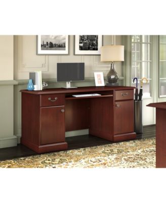 Kathy Ireland Home by Bush Furniture - kathy ireland&reg; Home by Bush Furniture Bennington Credenza in Harvest Cherry
