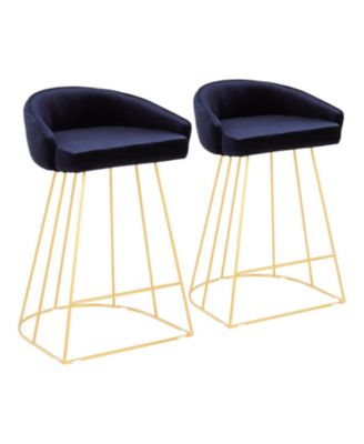 Lumisource - Canary Upholstered Counter Stool, Quick Ship (Set of 2)