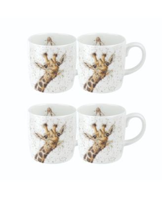 Wrendale Designs - Lofty Giraffe Mug, Set of 4