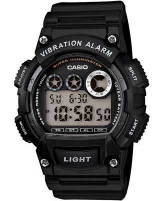 Casio - Men's Digital Black Resin Strap Watch 44mm