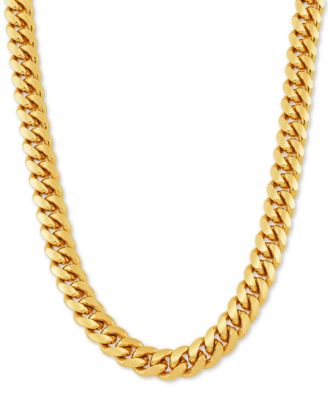 Macy's Brand - Cuban Link 26" Chain Necklace in 18k Gold-Plated Sterling Silver or Sterling Silver