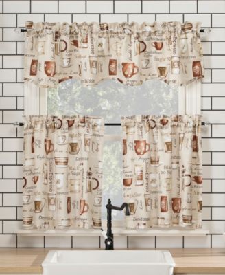 No. 918 - Bristol Coffee Shop 54" x 36" Semi-Sheer Kitchen Curtain Set