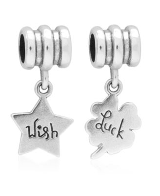 Rhona Sutton - Children's Wish Luck Drop Charms - Set of 2 in Sterling Silver
