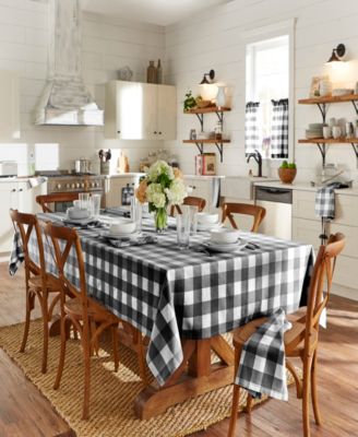 Elrene - Farmhouse Living Buffalo Check Tablecloth, 60"X120"