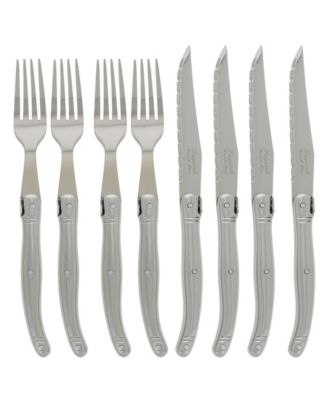 French Home - 8 Piece Laguiole Stainless Steel Steak Knife and Fork Set