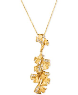 Le Vian - Nude Diamond Floral 18" Pendant Necklace (1/3 ct. t.w.) in 14k Gold