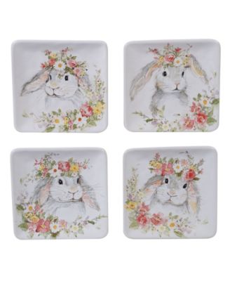 Certified International - Sweet Bunny 4pc Canape Plate asst.