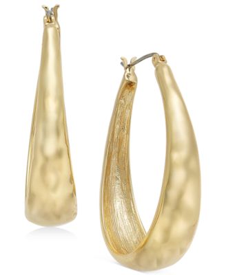 Style & Co - Hammered Oval Hoop Earrings