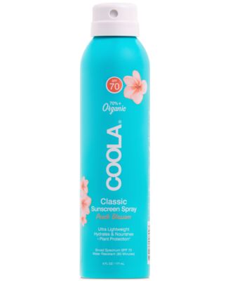 COOLA - Coola Classic Body Organic Sunscreen Spray SPF 70 - Peach Blossom, 6-oz.