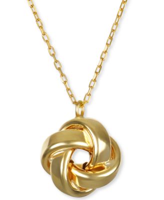 Italian Gold - Love Knot 18" Pendant Necklace in 14k Gold