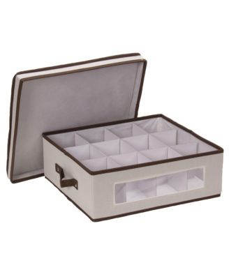Household Essentials - Holiday 12 Compartments China Cup Storage Box