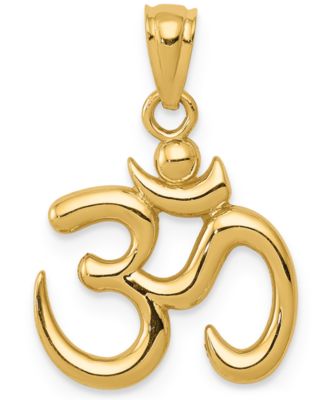 Macy's Brand - Om Symbol Charm Pendant in 14k Yellow Gold