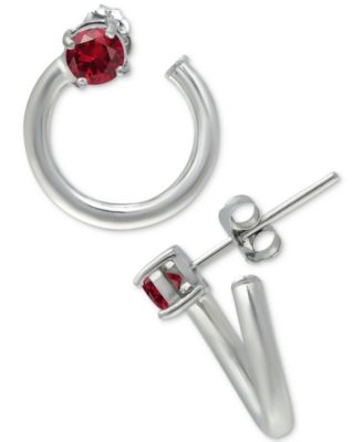 Giani Bernini - Cubic Zirconia Front & Back Hoop Earrings