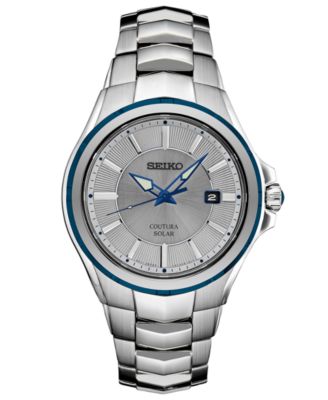 Seiko - Men's Coutura Solar Gray Stainless Steel Bracelet Watch 42.5mm
