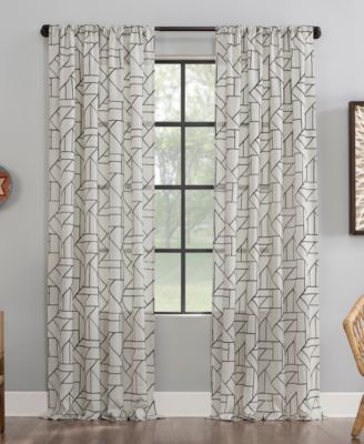 Archaeo - Jigsaw Embroidery Linen Blend Curtain Collection