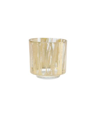 VIETRI - Vietri Rufolo Glass Gold Brushstroke Votive