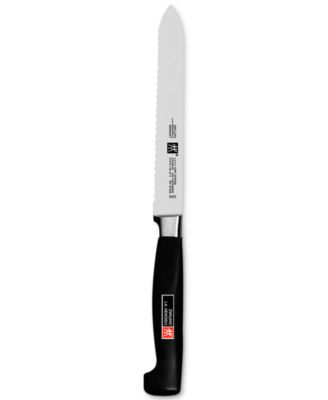Zwilling - J.A. Henckels Four Star Serrated Utility Knife, 5"