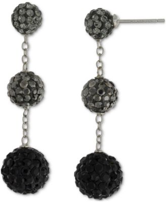Giani Bernini - Crystal Graduated Ball Ombr&eacute; Drop Earrings in Sterling Silver