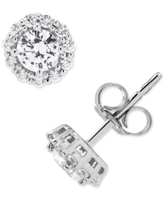 Grown With Love - Lab Grown Diamond Halo Stud Earrings (1 ct. t.w.) in 14k White Gold